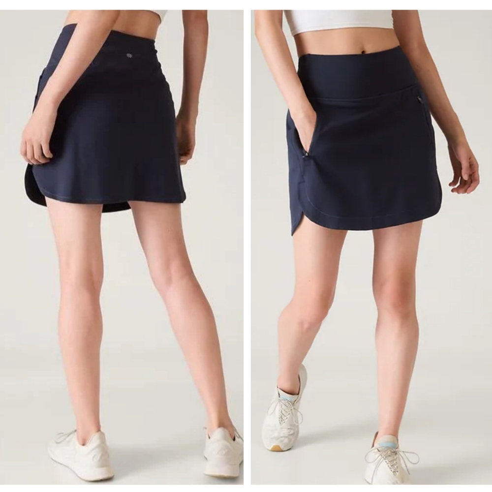 NEW Athleta fairway golf skort 16" Navy